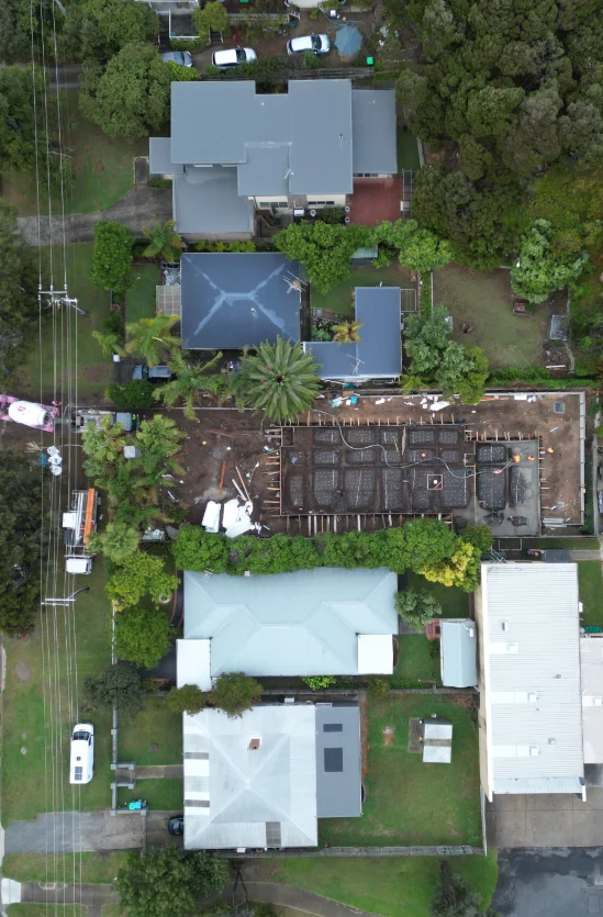 Construction site in Melbourne aerial drone photography
